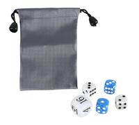 1 jeu de perles de backgammon en acrylique de 22 mm et quatre dés de 16 mm avec poches de rangement - Accessoires de jeu