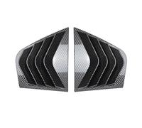 1 Jeu de persiennes de Custode arrière pour KIA Stinger 2017-2023, aileron, Panneau de Tuning latéral Pare-soleils pour vitres latérales Auto(Carbon Fiber Look)