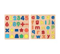 1 Jeu De Planches De Puzzle De Lettres Abc Et 1 Jeu De Planches De Puzzle De Chiffres, Jouets De Puzzle, Jouets Éducatifs En Bois, Jouets D'Éducation De La Petite Enfance