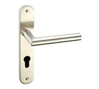 1 Jeu de poignées de porte WILMA cylindre profil brossé (PZ) Poignées de porte sur plaque longue paire de poignées avec matériel de fixation de Sotech