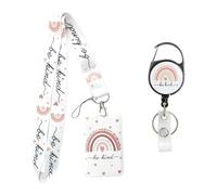 1 Jeu De Porte-Cartes Avec Cordon, Équipé D'Un Clip Télescopique, D'Un Couvercle De Protection Pour Carte D'Identité, Les Cartes D'Identité D'Étudiant Et Les Laissez-Passer De Bus