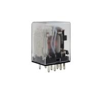 1 jeu de relais blanc MY4P HH54P MY4NJ bobine universelle DPDT mini relais électromagnétique avec socle de prise LED(AC,110V)