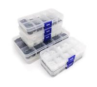 1 jeu de rondelles plates en nylon noir et blanc, entretoises simples, joints isolants, bagues mixtes M2, M2.5, M3, M4, M5, M6, M8, M10, kit d'assortiment(White 700pcs)