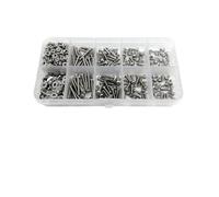 1 jeu de vis à tête cylindrique hexagonale M1.6 M2 M2.5 M3 M4 M5 M6 M8 en acier inoxydable ISO7380 304, boîte de kit de rondelles et d'écrous à six pans creux(M2.5 600pcs)