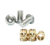 1 jeu de vis et d'écrous d'insertion en acier inoxydable, écrou moleté thermofusible long lasting for imprimante 3D(600pcs YT2.5)