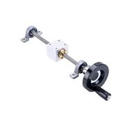 1 jeu de vis mère T8 for imprimante 3D et de 400 mm, 8 mm, écrou en laiton, support de roulement KP08, volant à main et support de boîtier(Lead 2mm KP Set)