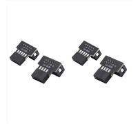 1 jeu d'embases USB 2.0 coudées à 90 degrés mâle vers femelle 10 broches 9 broches