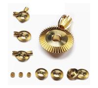 1 jeu d'engrenages coniques en laiton et cuivre, 0.5M 1:3, 15T:45T, Transmission à 90 degrés(15TB3mm X 45TB6mm)