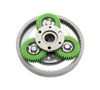 1 jeu d'engrenages droits for vélo électrique 36T avec roulements 608, embrayage d'assemblage d'entraînement de moteur à engrenages pour équipement CNC(Left Rotation 57mm)