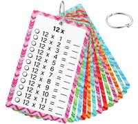 1 Jeu Éducatif, 1 X 1 Fiches, Tableau De Multiplication Et Table De Division, Jeu De Table Jetable, Jeu Cadeau À Partir De 5 Ans Pour Appren E À Calculer, Effaçable Et Inscriptible Plusieurs[Z1066]