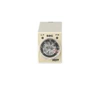 1 jeu H3Y-2 AC380 V Relais temporisé Minuteur 5/10/30/60 minutes/secondes avec socle de base 8 broches Relais de tension Bouton rotatif (0-5S)