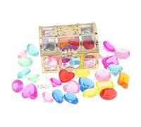 1 Jeu Jouets Faux Joyaux Colorés Décor De Pierres Précieuses Colorées De Cailloux Joyaux De Jouet Accessoires pour La Photo Métier Au Trésor Rocher Acrylique Gemme