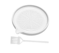 1 Jeu Moulin à Gingembre Manuel Assiette De Broyeur D'ail Et De Gingembre Moulin à Épices Râpe Ail Gingembre Râpe à Fromage Électrique Plat à L'ail Assiette D'ail Céramique Blanche PHENOFICE
