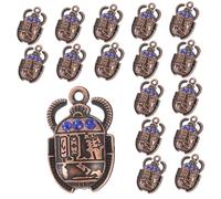 1 Jeu Pendentif Scarabée Ancien Charme De Scarabée Antique Charme De Bijoux De Scarabée Charmes Des Pendentifs Scarabés Charmes Antiques De Coléoptères Bleu Alliage 20 Pièces
