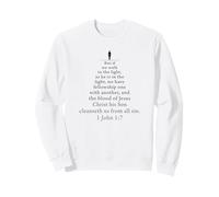 1 John 1:7 Walk in The Light - Christian Faith Bible Verse Sweatshirt