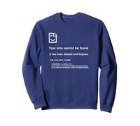 1 John 1:9 Sins Cannot Be Found - Christian PC Error (Blue) Sweatshirt