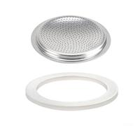 1 joint d'étanchéité en silicone pour machine à expresso et filtre de rechange pour cafetière expresso de cuisinière de 1 à 12 tasses et écran de filtre pour cafetière à moka Express (3 tasses +