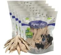 Lyra Pet® 1 kg (5 x 200 g) Poitrine de Canard lyophilisée | friandise à l'ante | Snack de récompense & d'entraînement idéal | pour Chiots & Seniors | Snack pour Chiens protéiné & pauvre en Graisse