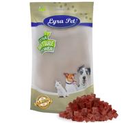 Lyra Pet® 1 kg de Cubes de magret de Canard | Friandise à mâcher de Canard | Friandise idéale pour récompenser et entraîner | Friandise également pour Chiots et Chiens âgés | Riche en protéines