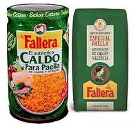 1 kg de riz spécial Paella La Fallera + 600 ml de bouillon de viande et légumes