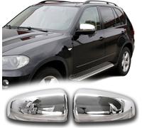 1 Kit Acier Inoxydable Rétroviseur Couvercles V2A Chrome pour BMW X5 E70 X6 E71