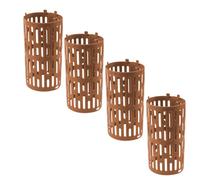 1 Kit de 4 Protections extensibles pour troncs d'arbres TreeSave Hauteur 20cm Longueur 33cm Marron