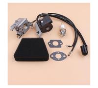 1 kit de bougie d'allumage module bobine filtre à air carburateur adapté for le partenaire 350 351 370 371 420 pièces tronçonneuse for Walbro 33-29 Carb