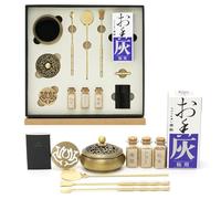 1 kit de fabrication d'encens, 10 outils d'encens en laiton, tour à reflux, moules à cône d'encens, cuillère, presse, pelle, brosse, bouteille, idéal pour le yoga, la méditation, le parfum d'intérieur