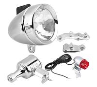 1 * Kit de luz trasera para faros delanteros-luz con dinamo para bicicleta-12V 6W Generador de fricción universal Dynamo Kit de luces traseras para bicicleta Motorizada