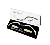 1 kit de microblading pour maquillage permanent : pochoirs à sourcils avec règle en forme d'arc et de flèche pour mesurer et dessiner les traits (1pièce Argent)