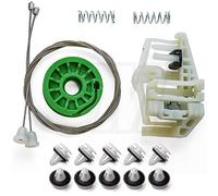 1 kit de réparation pour lève-vitre + 10 clips | arrière gauche | 51357140589 + 51411973500.