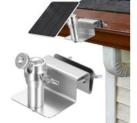 1 kit de Support de Gouttière pour Eufy Camera Exterieur, Support Caméra Gouttière pour Arlo panneaux solaires, supports de gouttière en acier inoxydable, compatible avec caméras à vis 1/4"