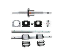 1 kit de vis à billes SFU1605 avec chariots à blocs ordinaires/acier HGH15CA/HGW15CC, guides linéaires HGR15 for CNC (rouge, 900 mm)(Black,850mm)