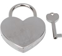 1 kit Heart Lock métal vintage support maison padlock avec clé 45x59mmsisilver