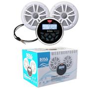 1 kit marine BOSS AUDIO SYSTEMS MCKGB350W.6 récepteur stéréo bluetooth AM/FM, paire d'enceintes MR6W 6,5"" et une antenne, 1 kit