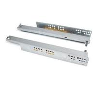 (1 Kit) Paire de coulisses invisibles pour tiroirs, à roulettes, 250 mm, sortie totale, système push, Zingué Zingué G
