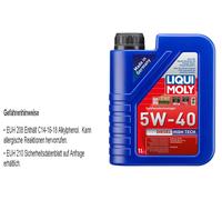 1 L Liqui Moly Diesel High Tech 5W-40 Pour VW 505 00 ACEA C3 API CF 500