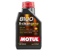 Motul Huile moteur 8100 X-Clean 5W40 – 100% synthétique ACEA C3 API SN/CF – 1 L