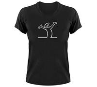 #1 La Linea Lui Cartoon Fun Kult T-shirt pour femme, taille S, noir