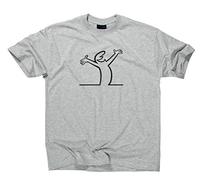 #1 La Linea Lui Cartoon Fun T-shirt culte, Gris, sport, XXL