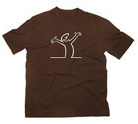 #1 La Linea Lui Cartoon Fun T-shirt culte, marron, L