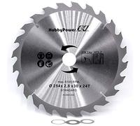 1 lame de scie circulaire 254 x 30 mm 24 dents + 3 bagues de réduction à 25,4/20/16 mm pour scie circulaire de table Scheppach HS105, HS110