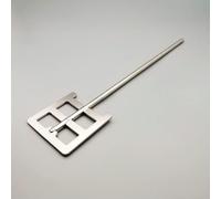 1 lame de type d'ancrage en acier inoxydable, largeur de feuille 60 mm, 80 mm, lame d'agitation avec tige, utilisée dans les outils de mélange de laboratoire (taille : 80 x 8 x 350 mm)