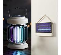 1 Lampe Anti Moustique avec Un Capteur Lumineux + 1 Lampe Anti Moustique Interieur avec 2 Ampoules De Rechange