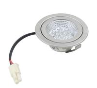 1 lampe de hotte de cuisine 12 V CC pour cuisinière intégrée, plafonnier rond, lampe halogène, éclairage LED (72 mm)