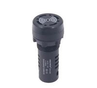 1 lampe LED 22 mm AD16-22SM 12 V 24 V 110 V 220 V, clignotant, avertisseur sonore, rouge, vert, jaune, noir(Black,12V)