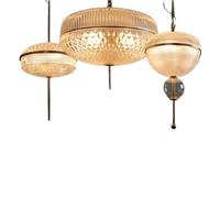 1 lampe suspendue vintage du milieu du siècle, moderne et luxueuse, en verre doré, luminaire décoratif d'intérieur, idéal for un hôtel, un salon, une salle à manger ou une chambre à coucher(Style A)