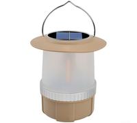 1 lanterne de camping, lampe de tente LED, lampe à suspendre rechargeable, charge solaire à manivelle, charge rapide USB-C, portable pour randonnée en plein air (kaki)