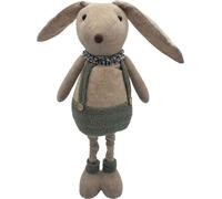 1 Lapin de Pâques avec jambes télescopiques Deko Lapin Figurine de Pâques en tissu Deko vert rose, Couleur:vert