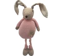 1 Lapin de Pâques avec jambes télescopiques Lapin de décoration Figure de lapin en tissu Figure de Pâques vert rose, Couleur:rose Modèle 2025
